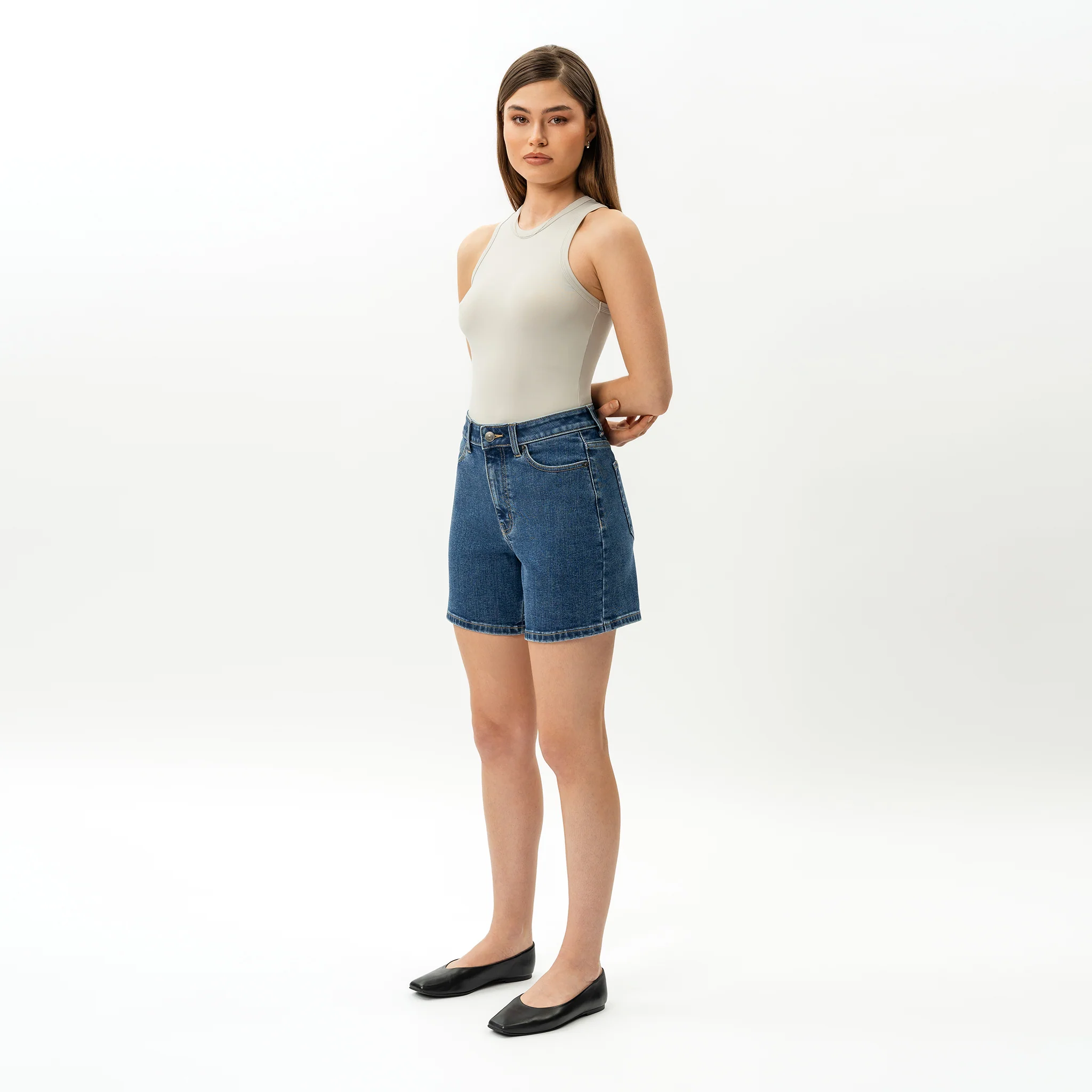 Stretchy ComfortDenim™ Shorts - Image 3