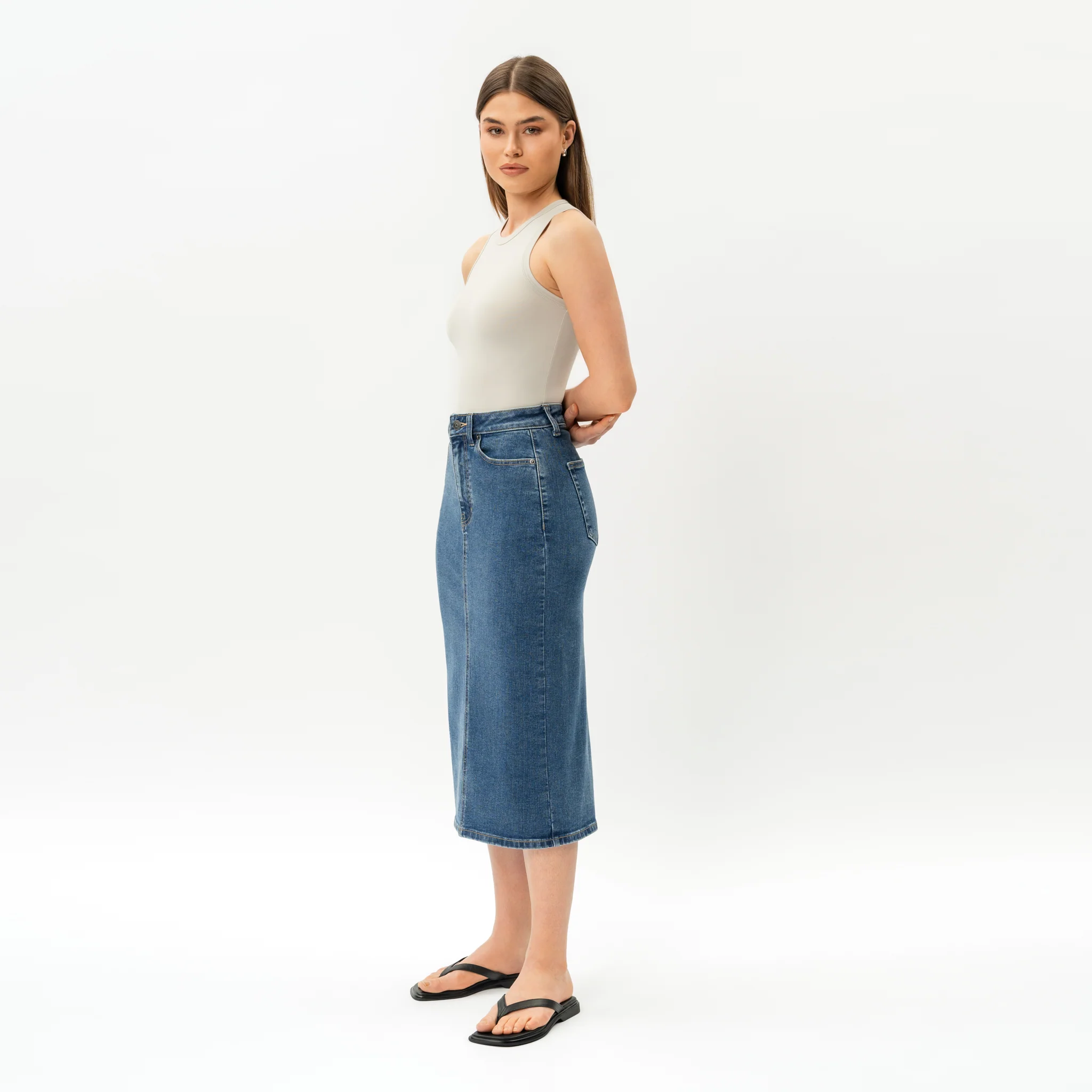 Stretchy ComfortDenim™ Skirt - Image 6