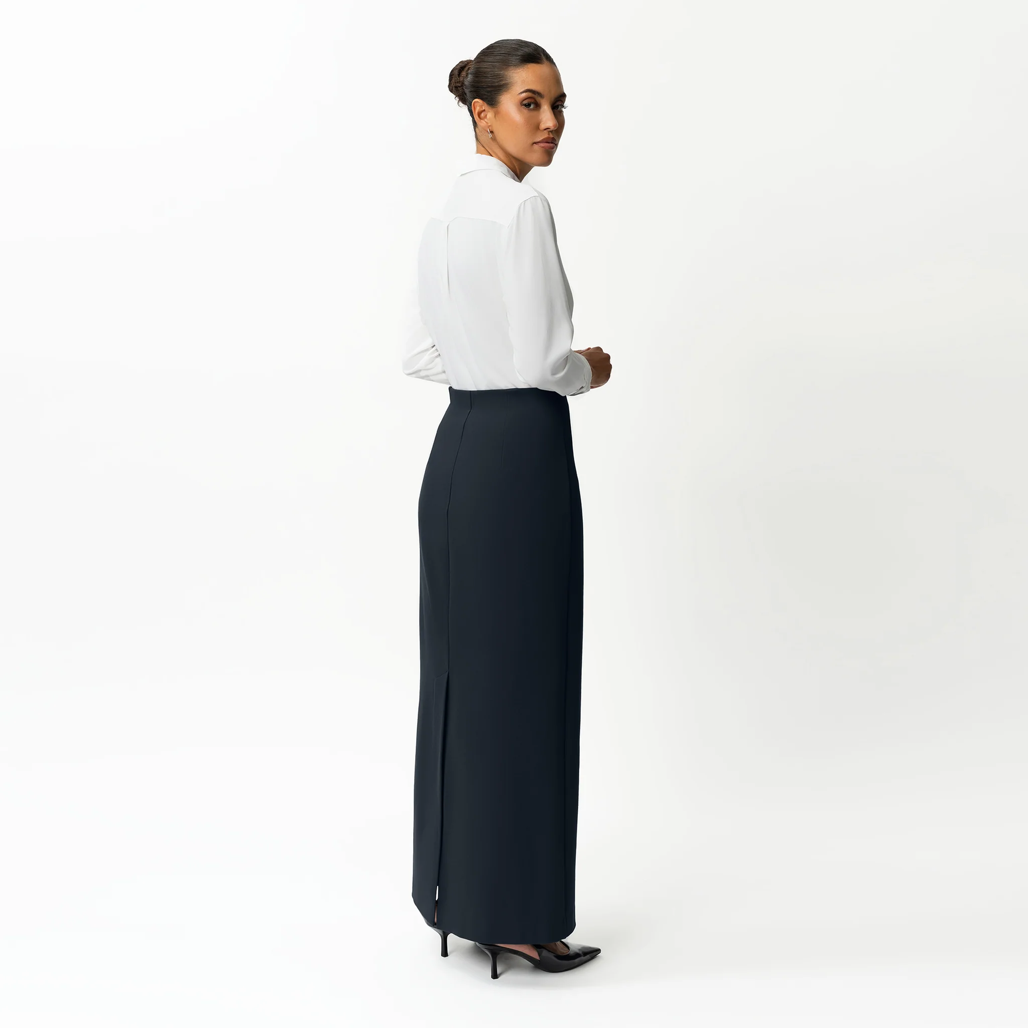 Tailored Ponte Maxi Skirt - Image 4