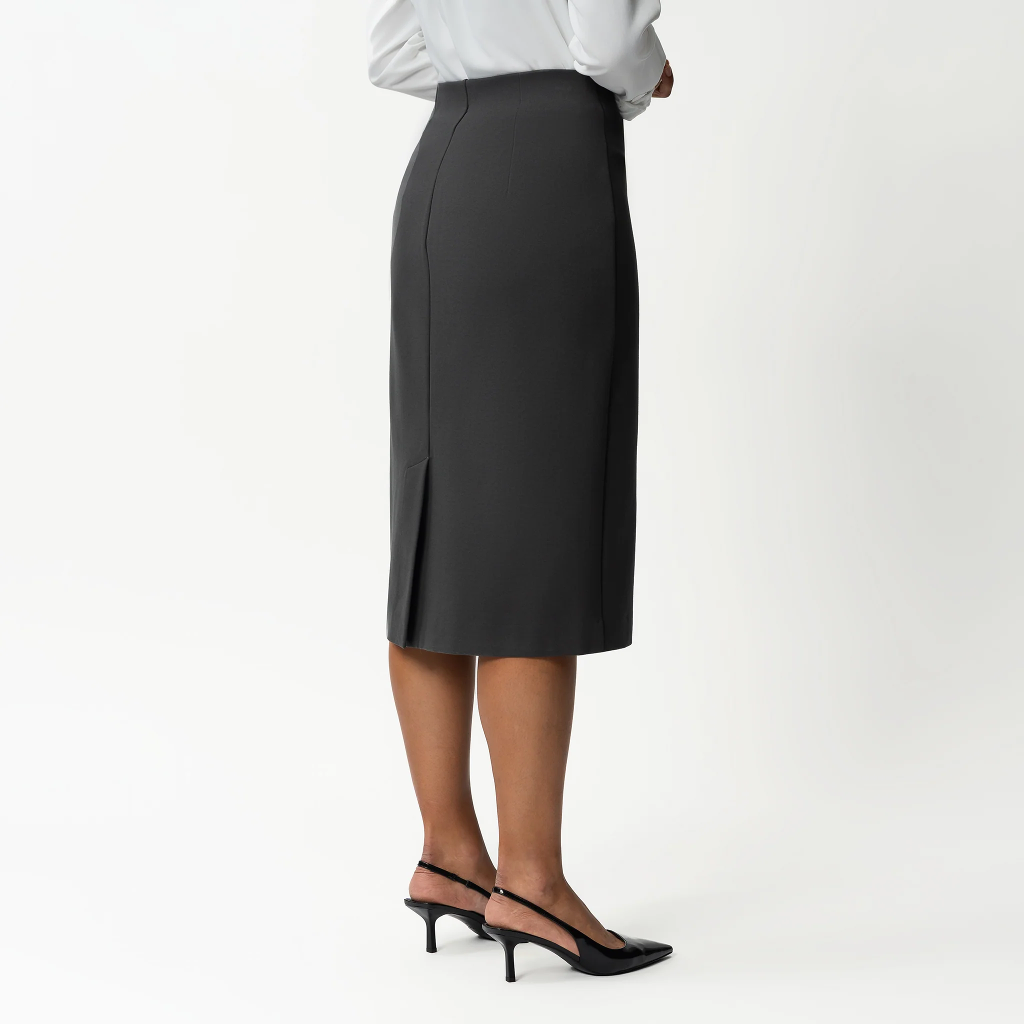 Tailored Ponte Midi Skirt - Image 3